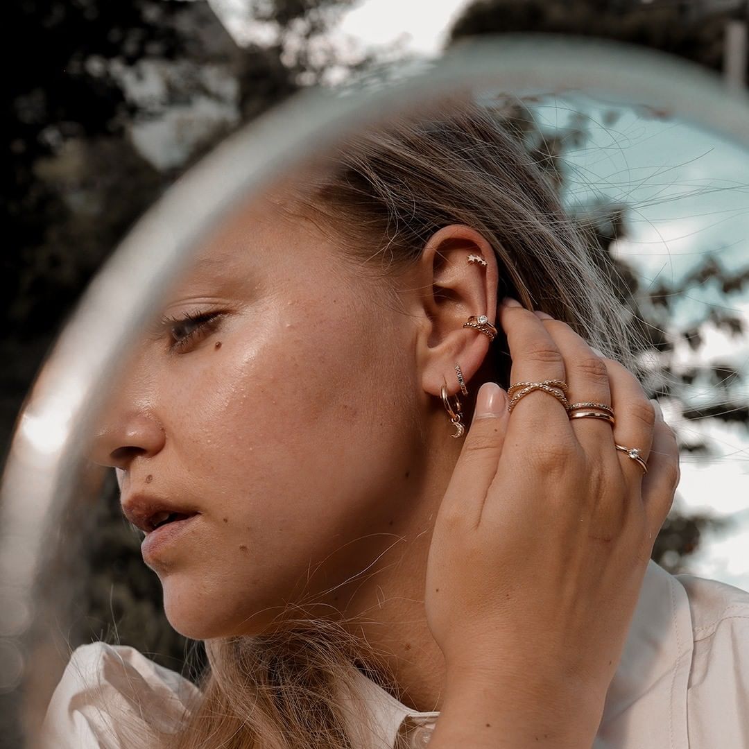 Stackable Gold Earrings