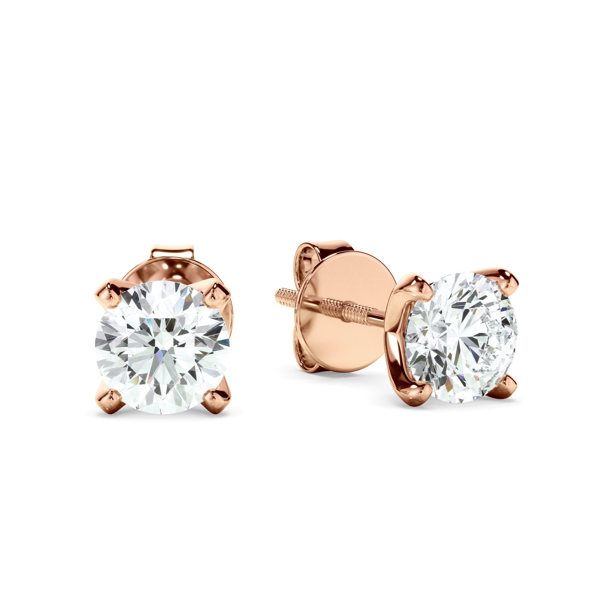 0.50ct Round Brilliant Cut Laboratory-Grown Diamond Stud Earrings