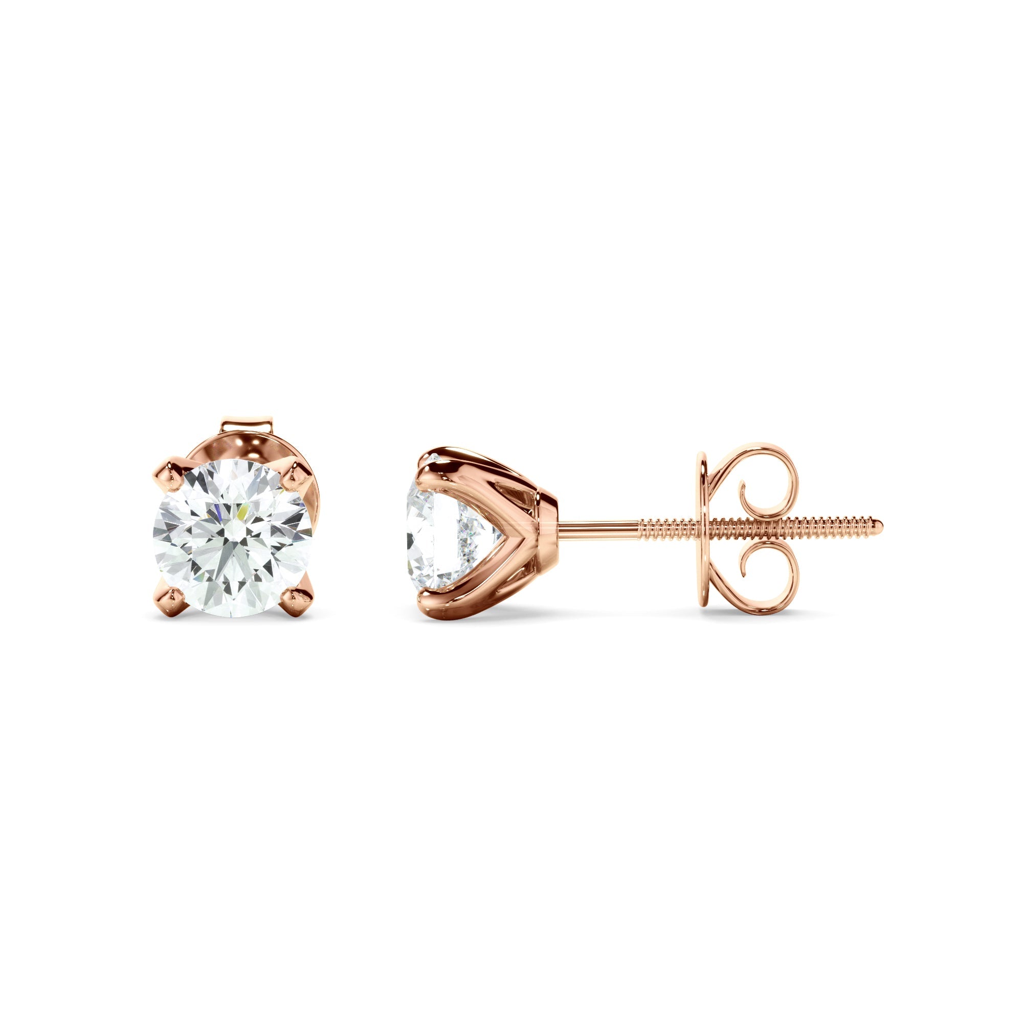 0.50ct Round Brilliant Cut Laboratory-Grown Diamond Stud Earrings