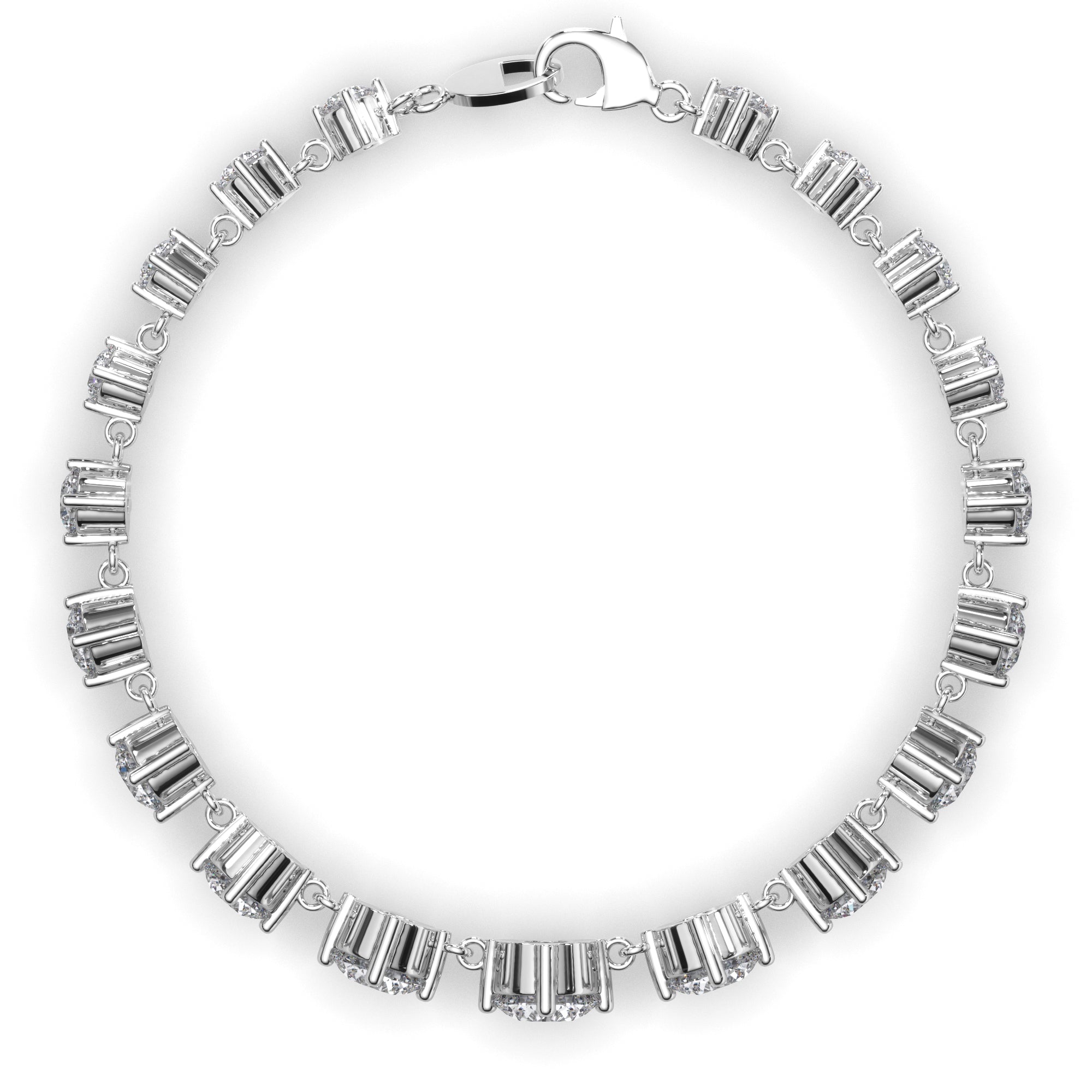 Round Brilliant Cut Laboratory Grown Diamond Tennis Bracelet