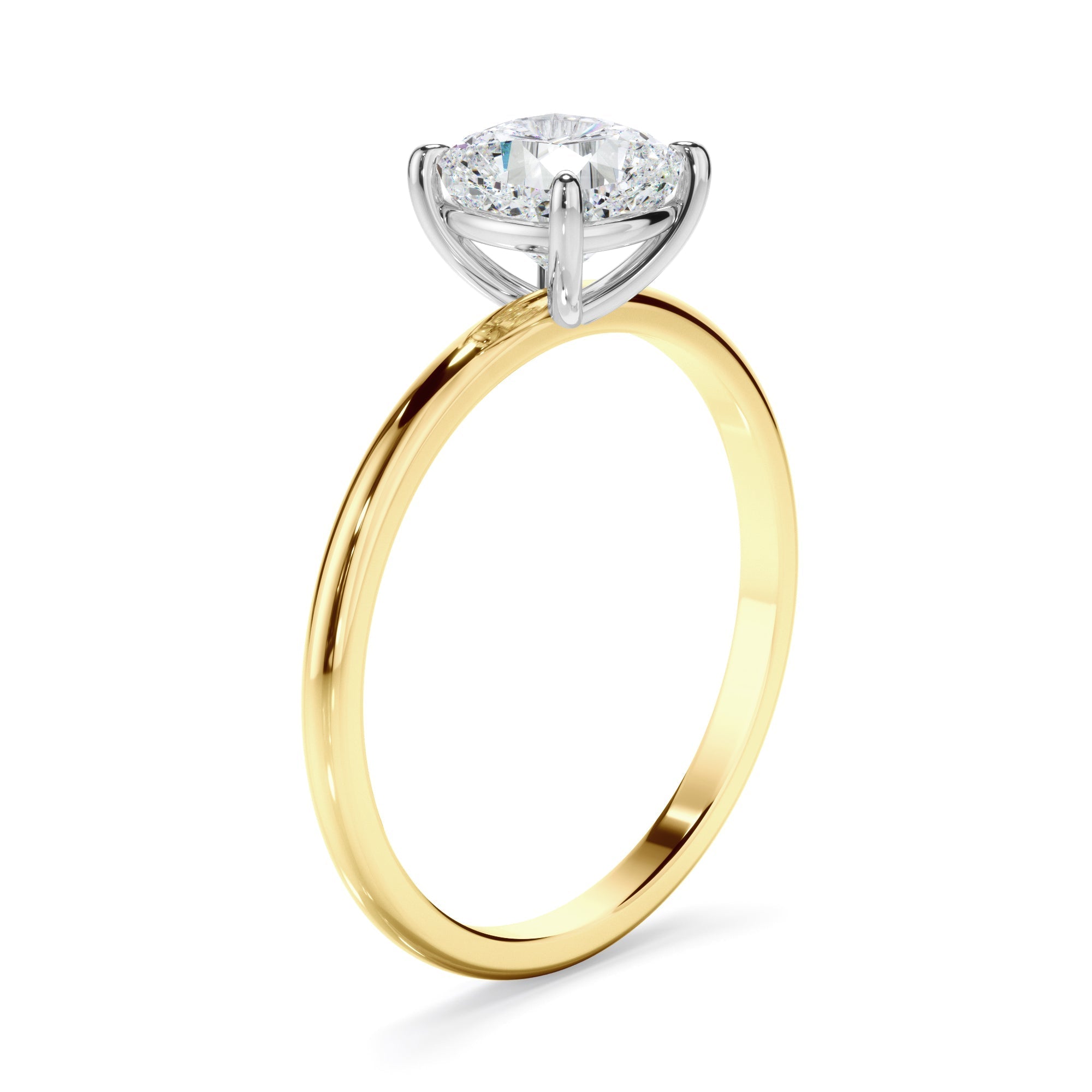 Cushion Cut Diamond Solitaire Engagement Ring