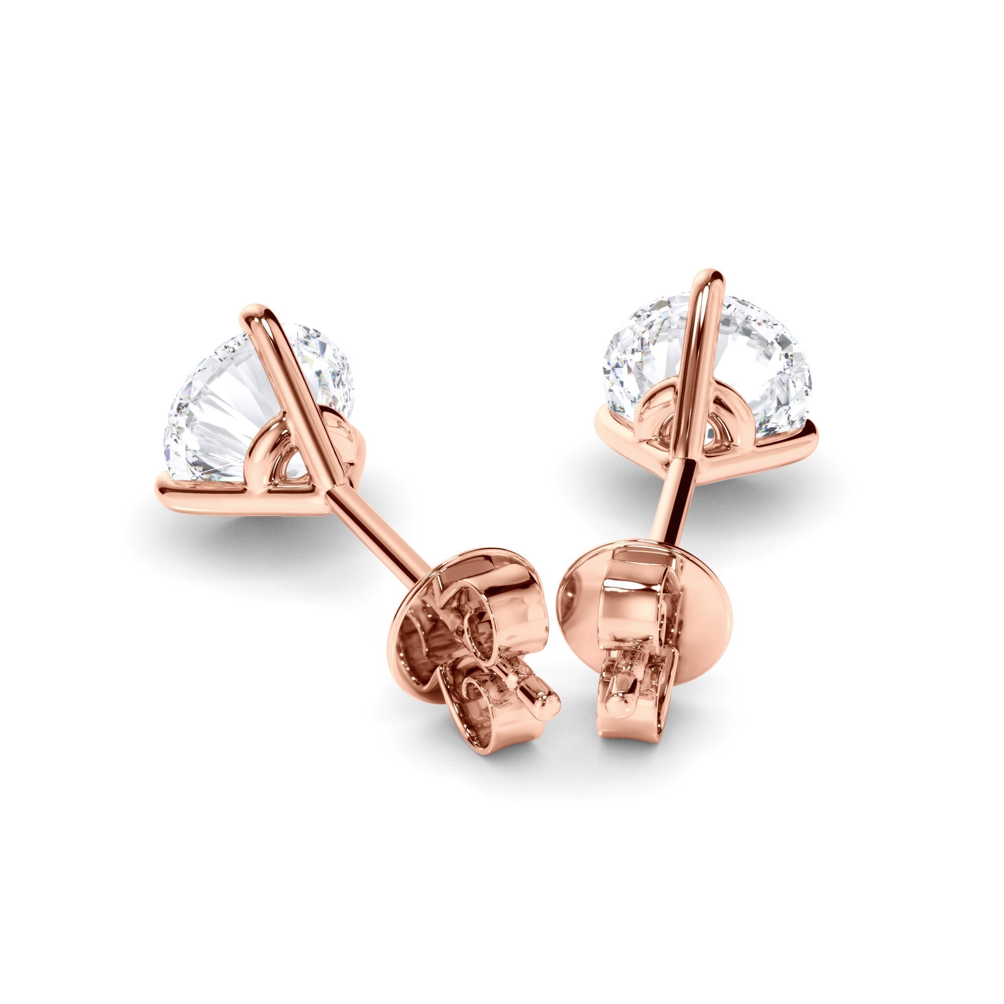 Round Brilliant Cut Diamond Stud Earrings