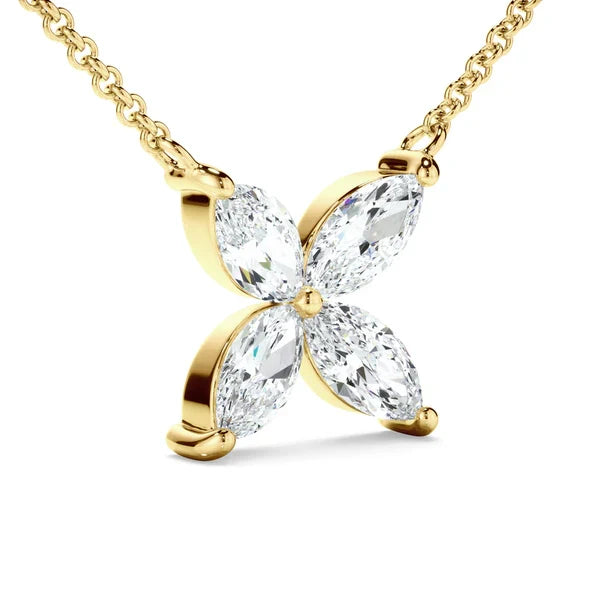 1ct Laboratory-Grown Diamond Flower Necklet