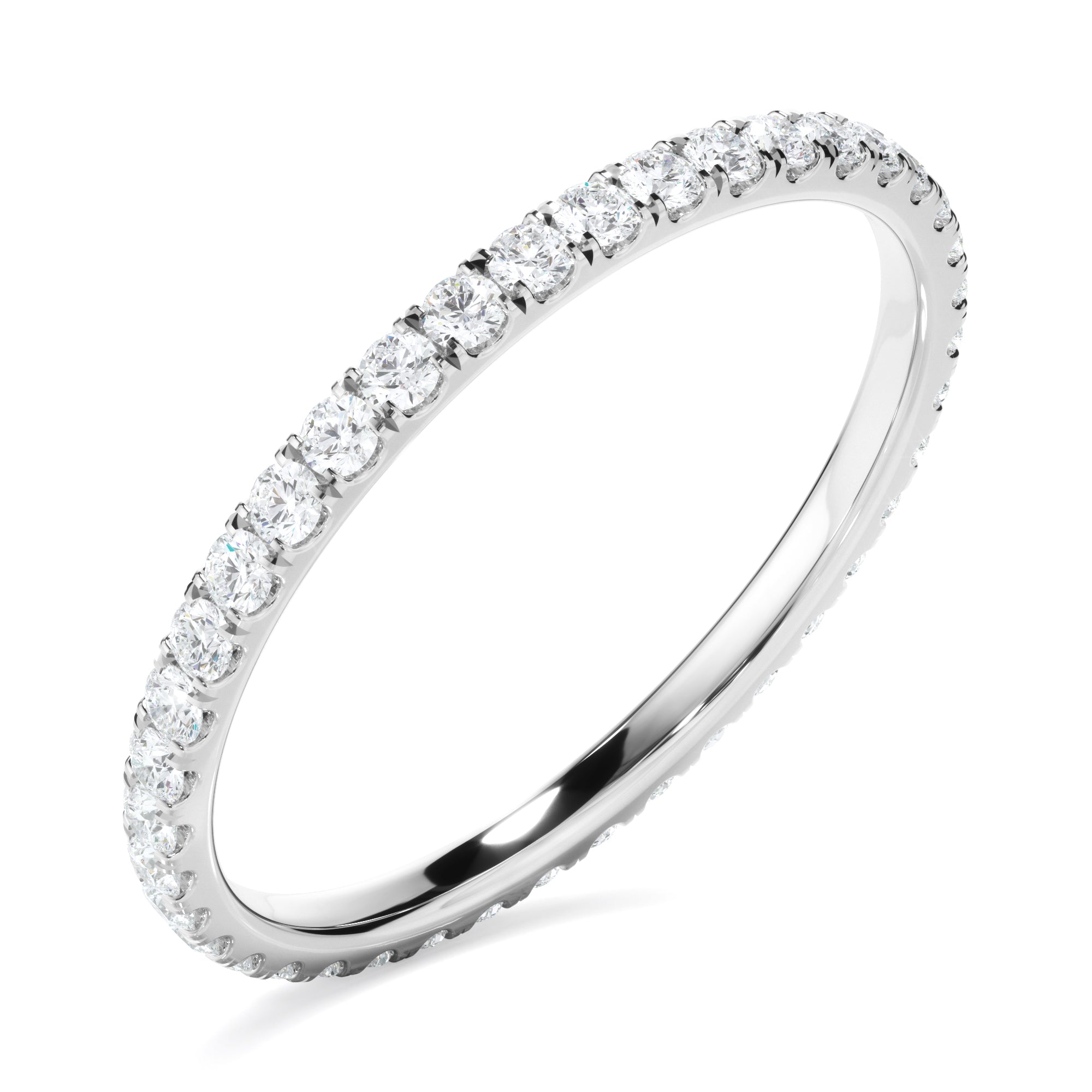 Diamond Claw Set Eternity Wedding Ring