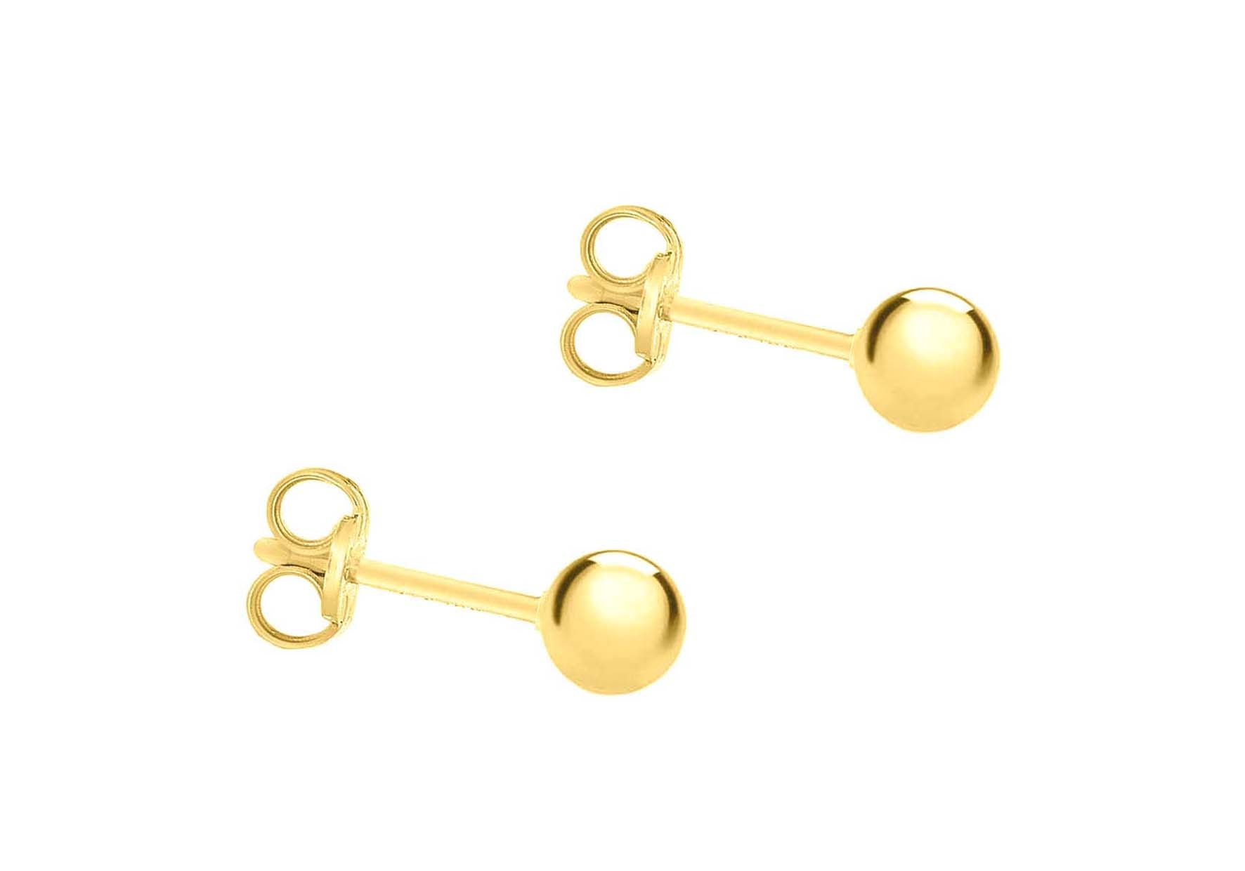 9ct Yellow Gold 5mm Ball Stud Earrings