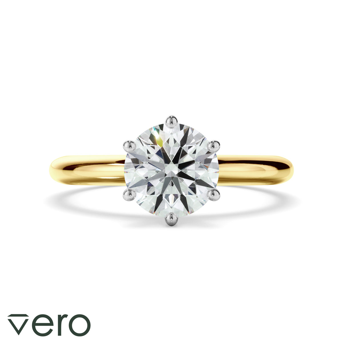 1ct Round Brilliant Cut Lab Grown Diamond Ring
