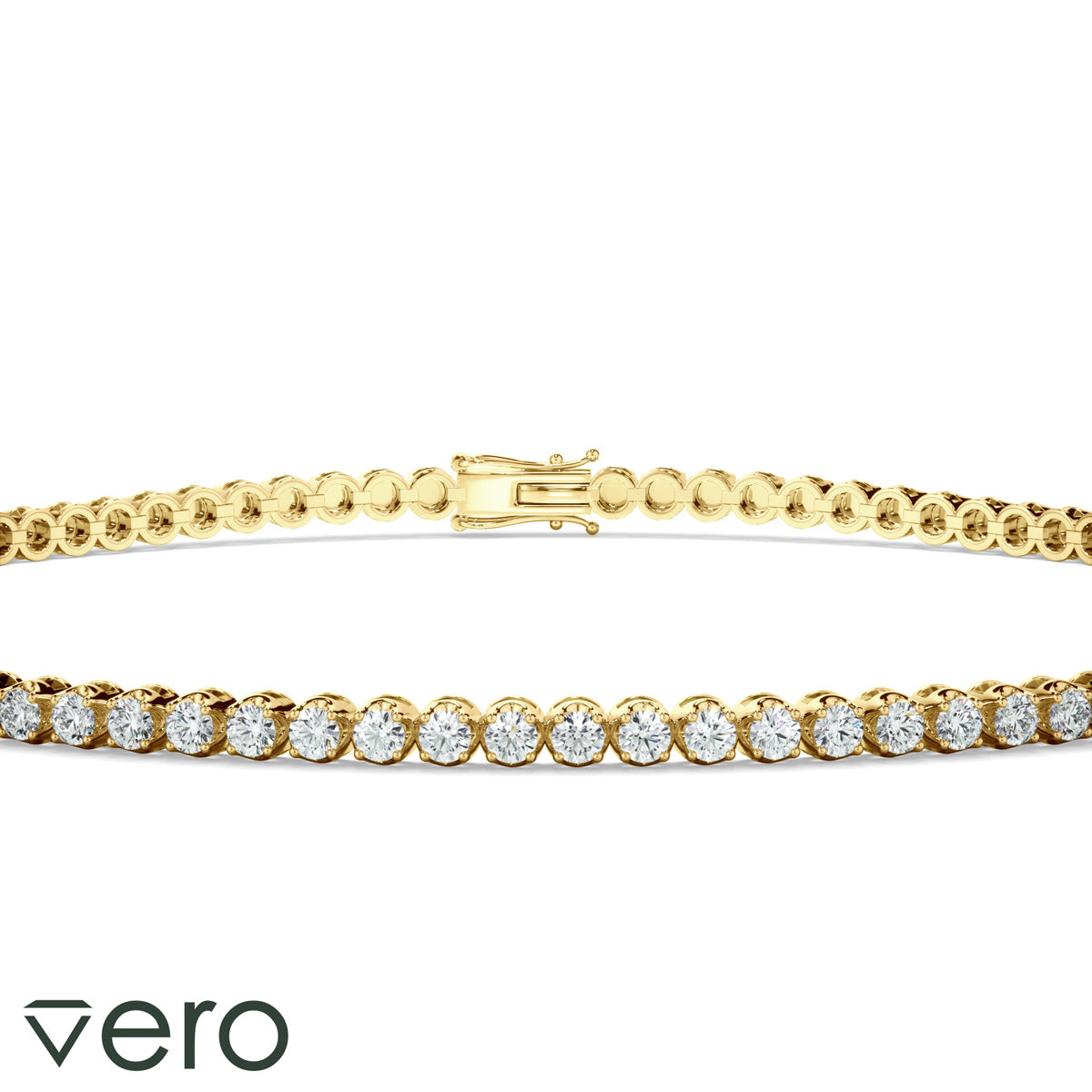 2ct Round Brilliant Cut Lab Grown Diamond Tennis Bracelet