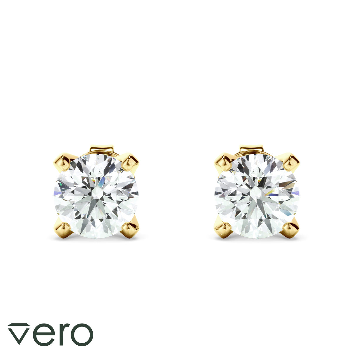 0.80ct Round Brilliant Cut Lab Grown Diamond Stud Earrings