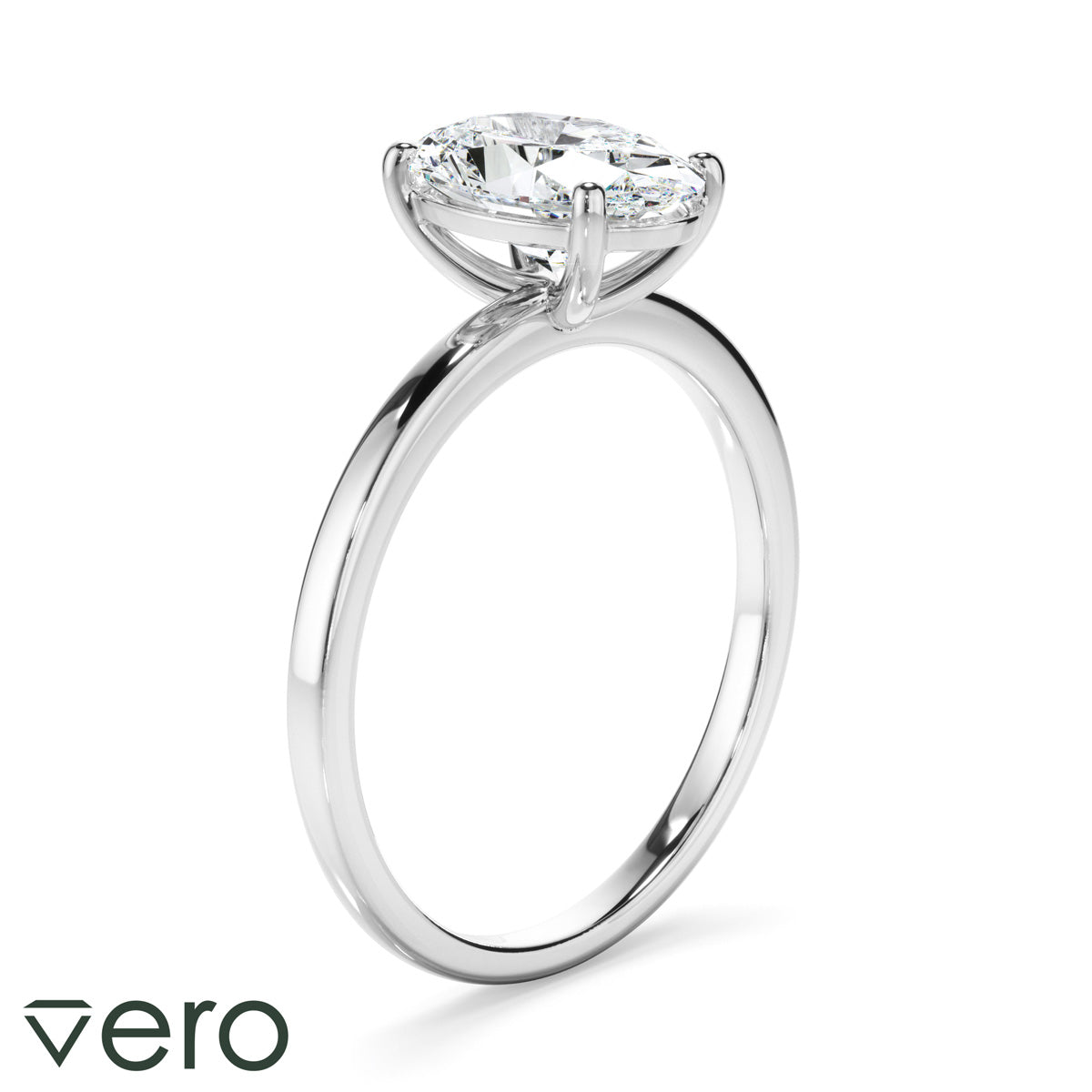 1ct Oval Cut Lab Grown Diamond Ring