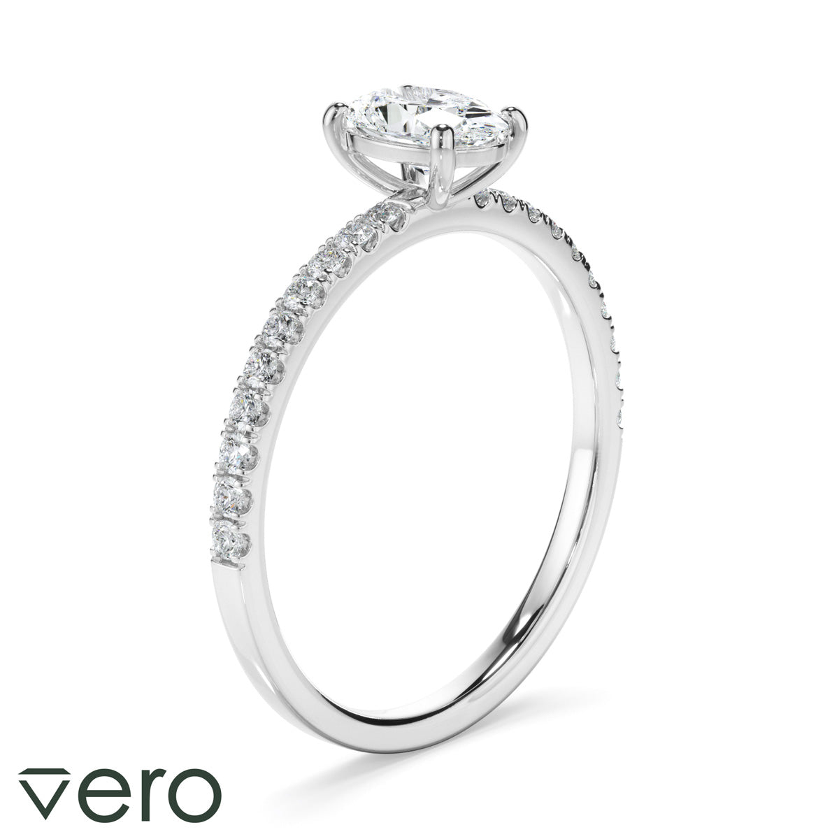 0.70ct Oval Cut Lab Grown Diamond Ring