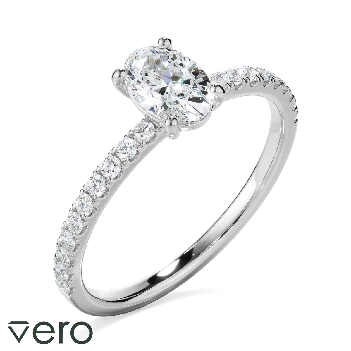 0.70ct Oval Cut Lab Grown Diamond Ring