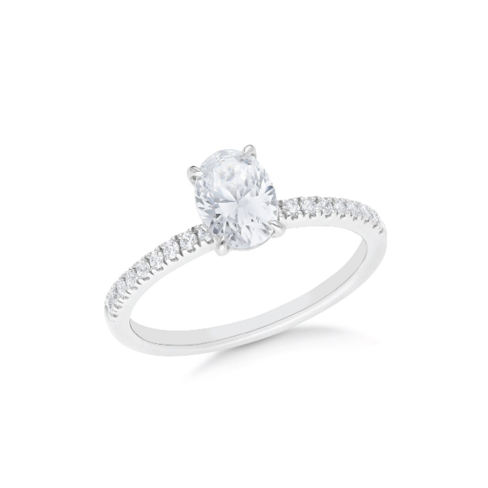 18ct White Gold 1.00ct Lab Grown Diamond Engagement Ring