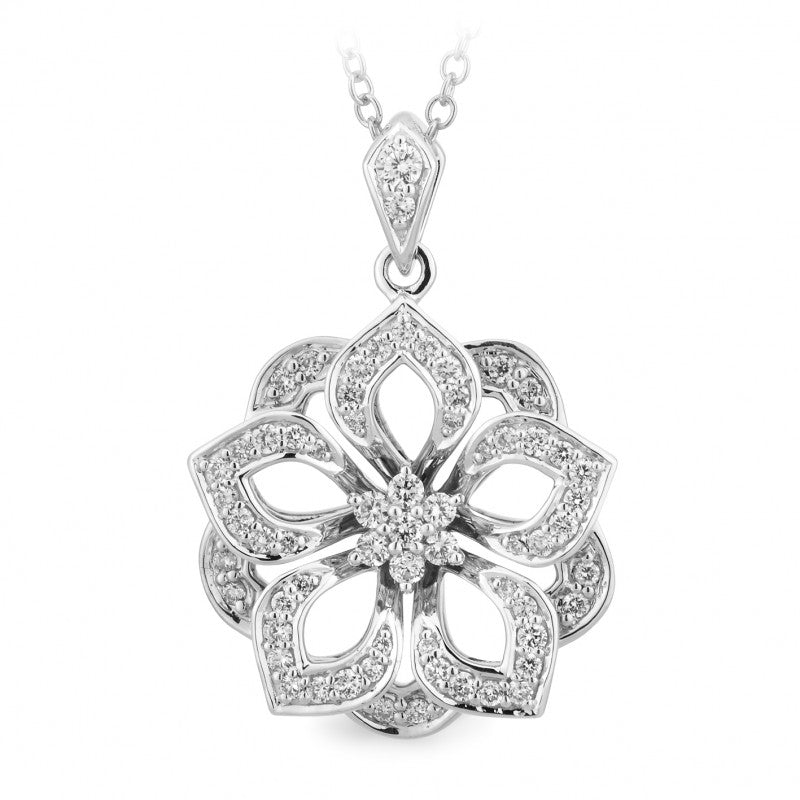 9ct White Gold 0.41ct+ Diamond Pendant